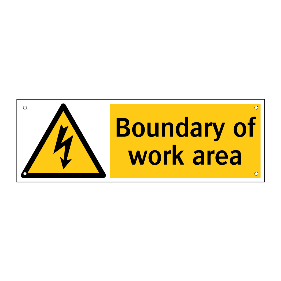 Boundary of work area