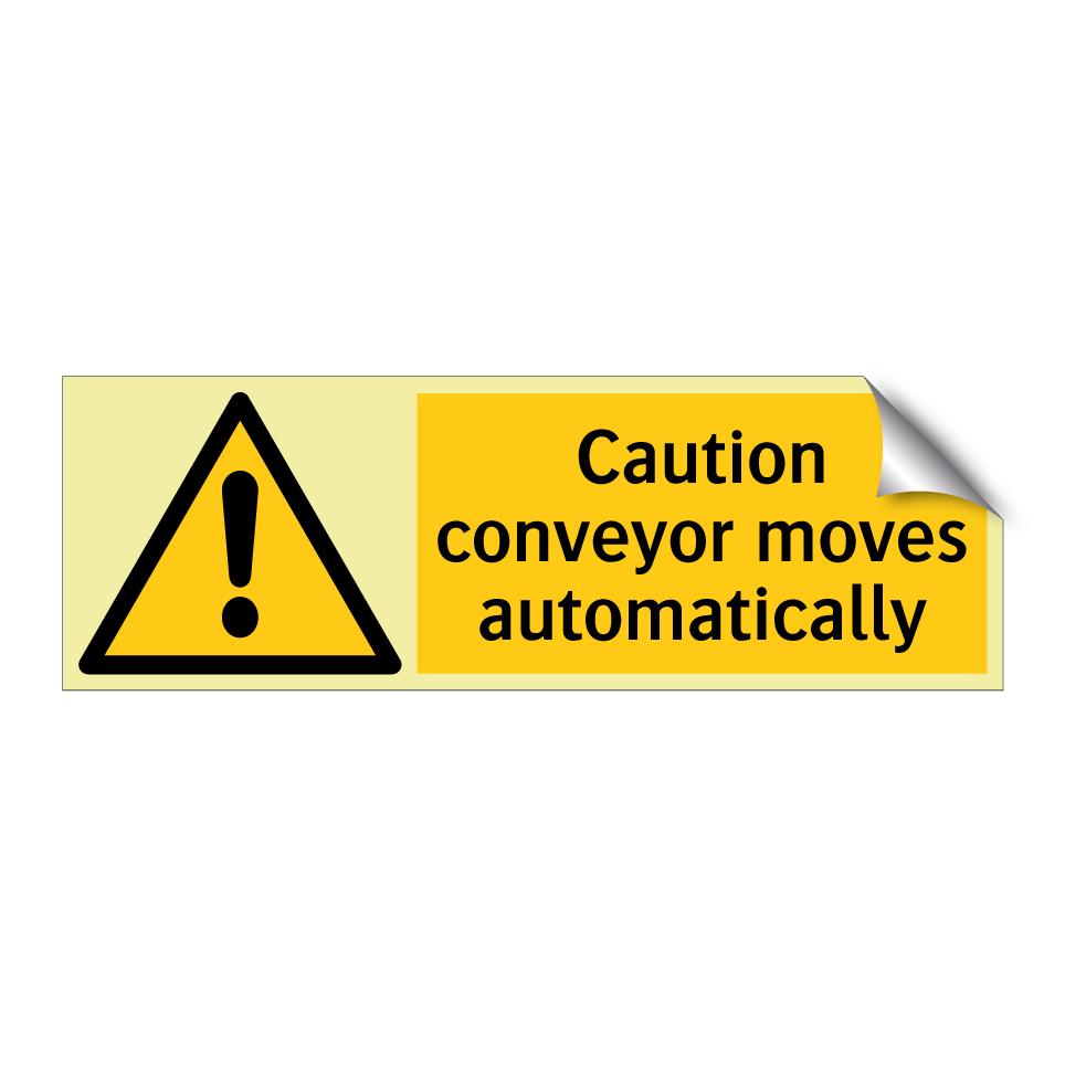 Caution conveyor moves automatically