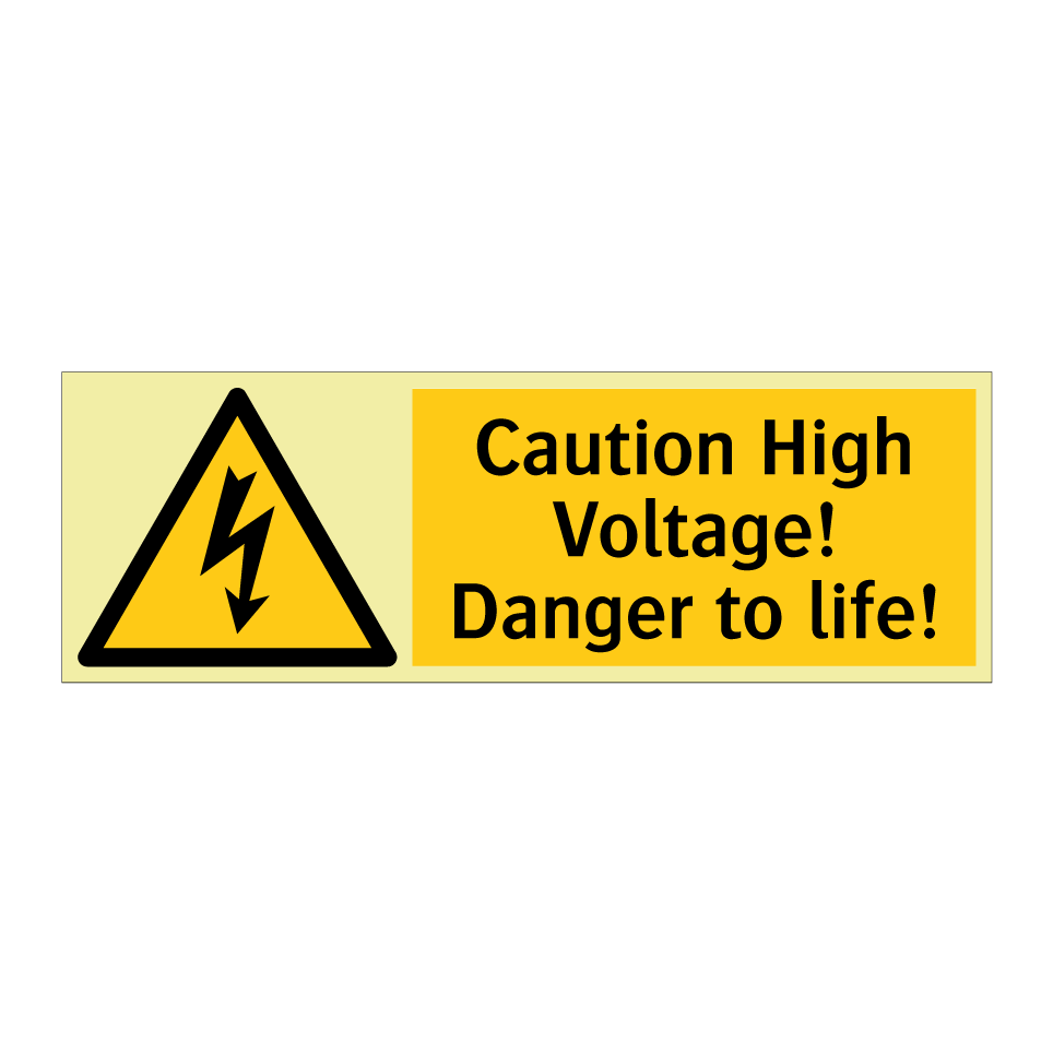 Caution High Voltage! Danger to life!