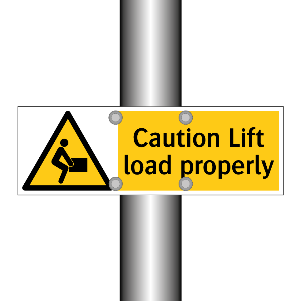 Caution Lift load properly