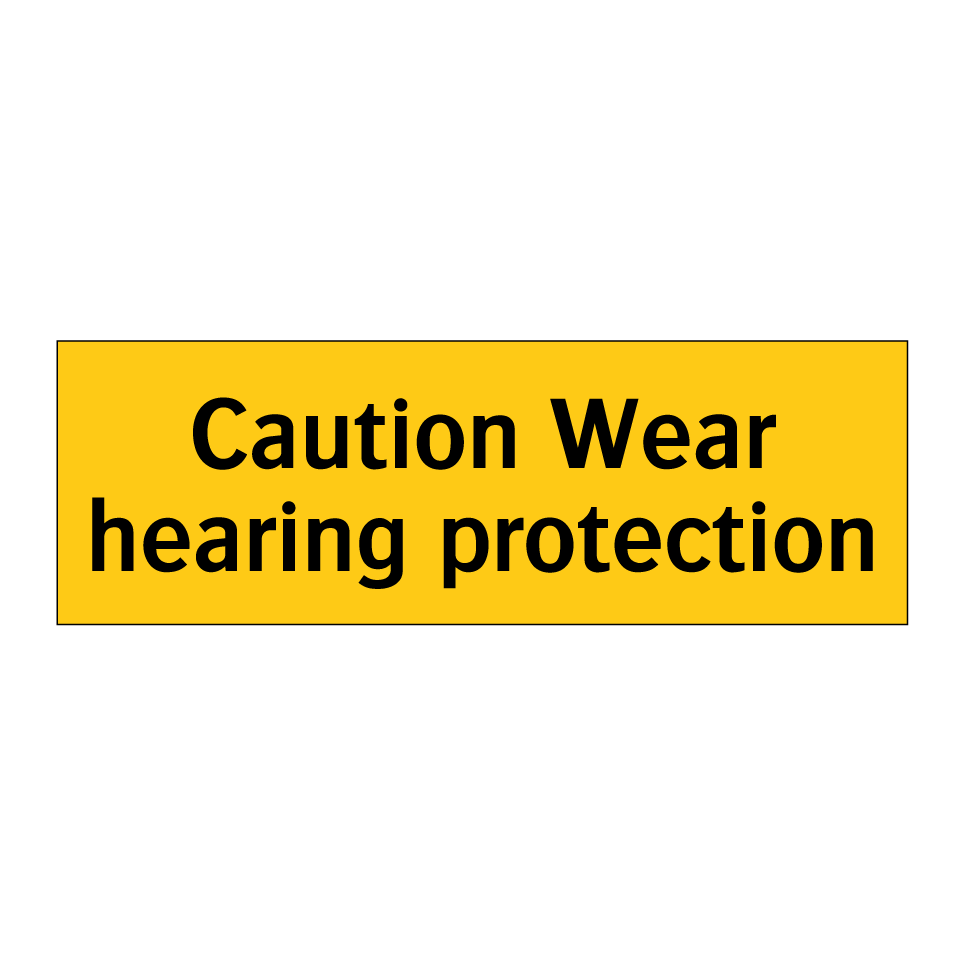 Caution Wear hearing protection