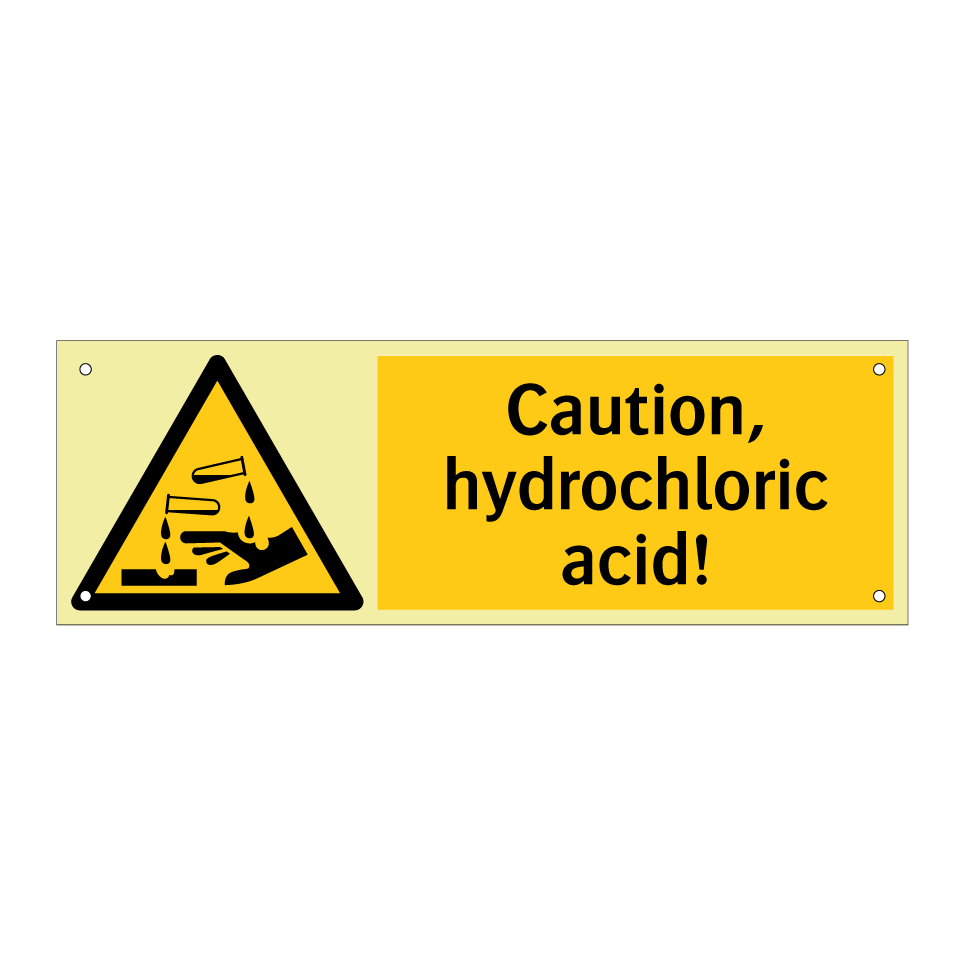 Caution, hydrochloric acid!