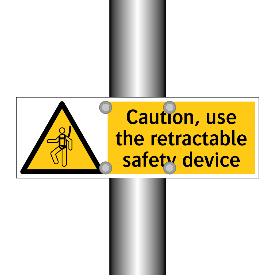 Caution, use the retractable safety device