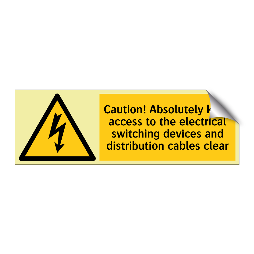 Caution! Absolutely keep access to the electrical switching devices and distribution cables clear