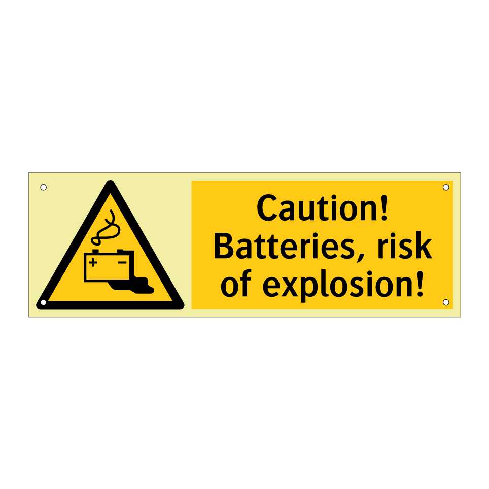 Caution! Batteries, risk of explosion!