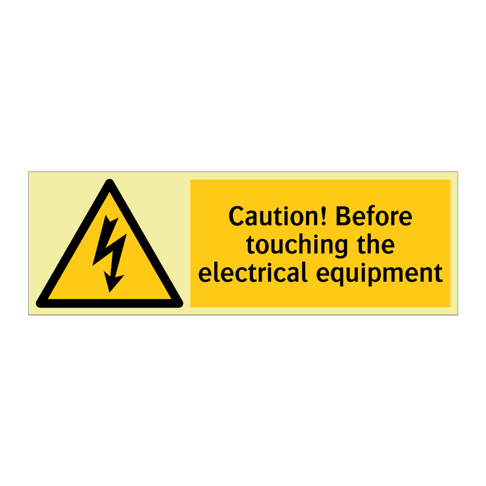 Caution! Before touching the electrical equipment