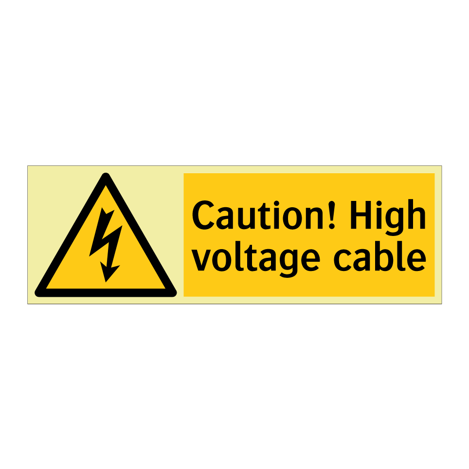 Caution! High voltage cable