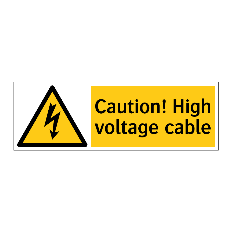Caution! High voltage cable