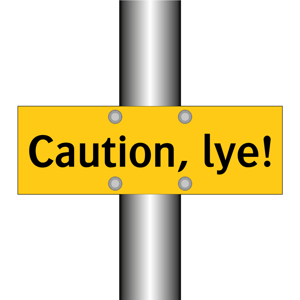 Caution, lye!