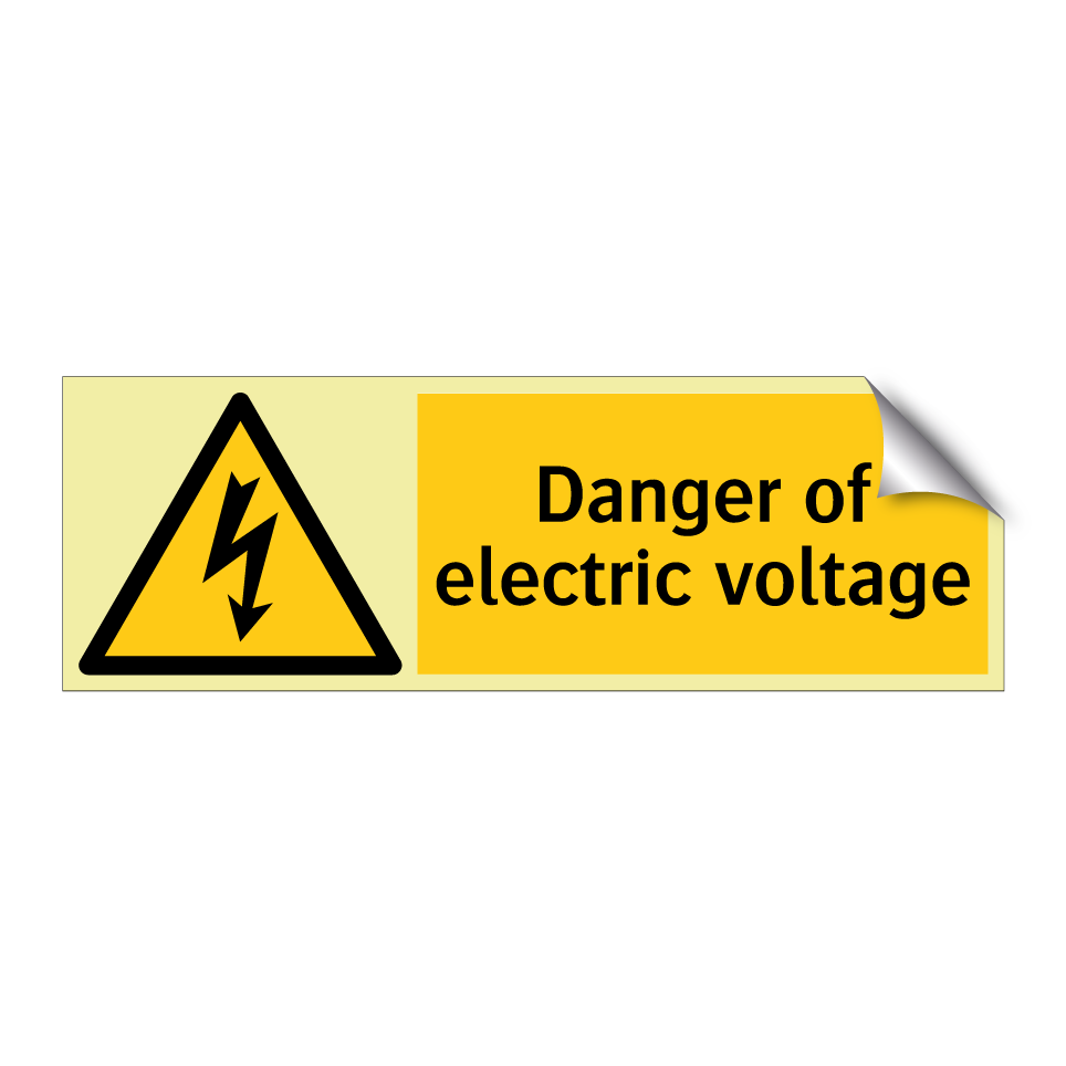 Danger of electric voltage