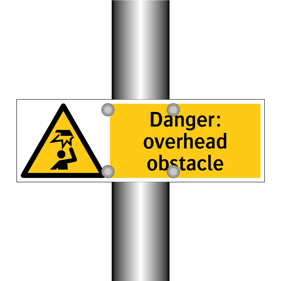 Danger: overhead obstacle