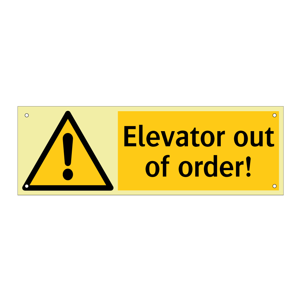 Elevator out of order!