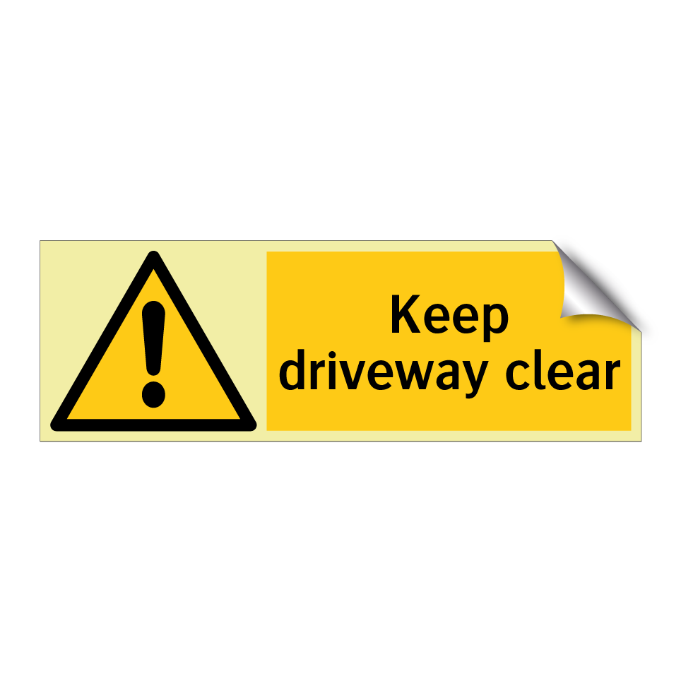 Keep driveway clear