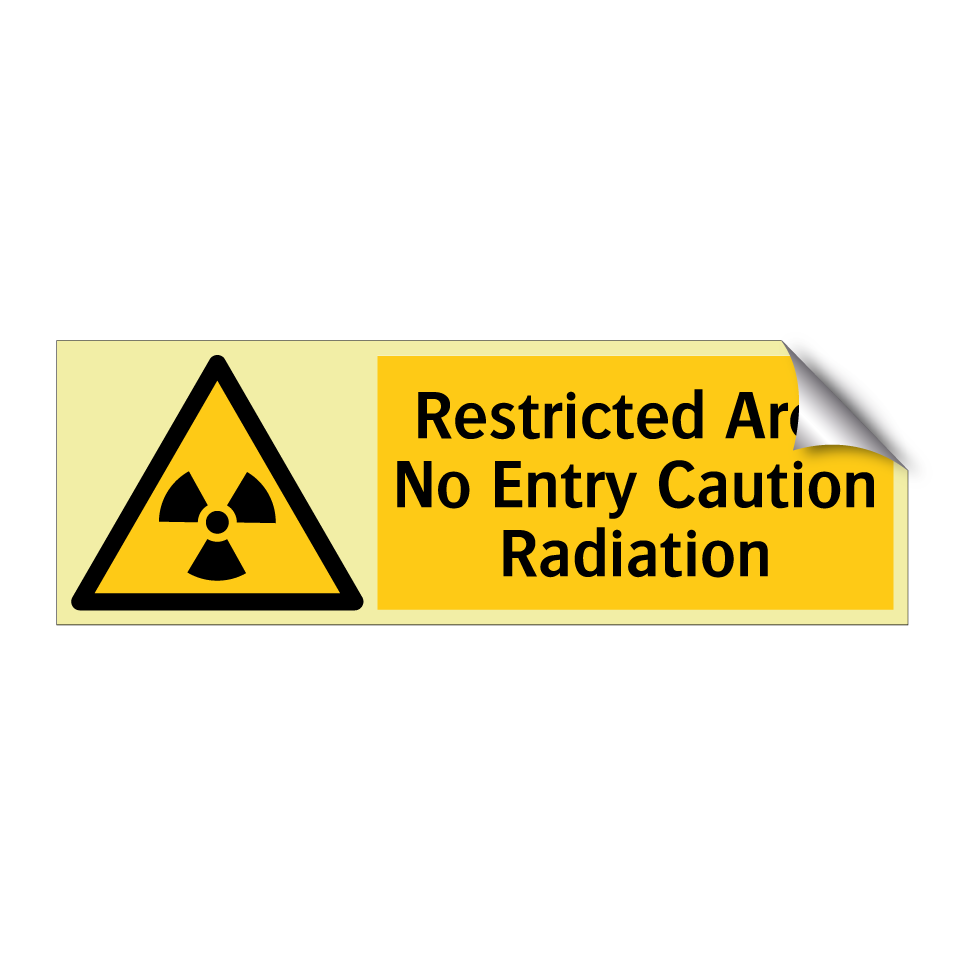 Restricted Area No Entry Caution Radiation