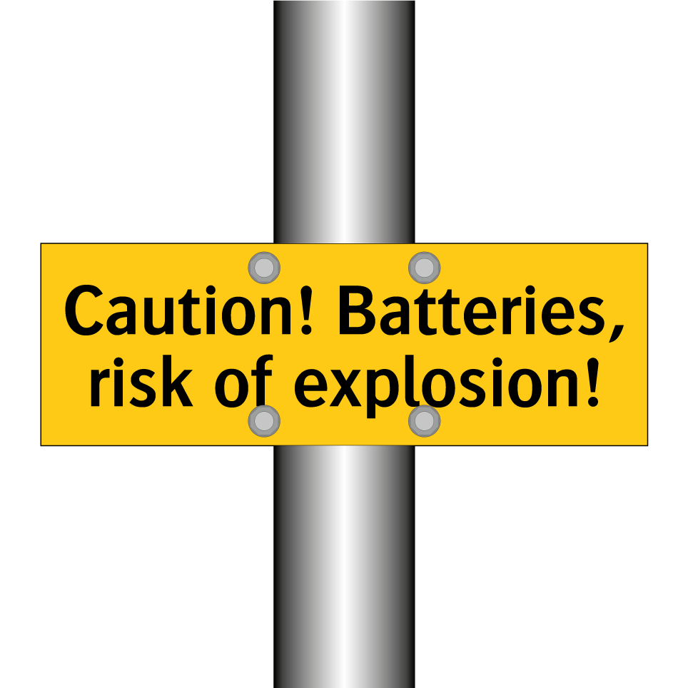 Caution! Batteries, risk of explosion!