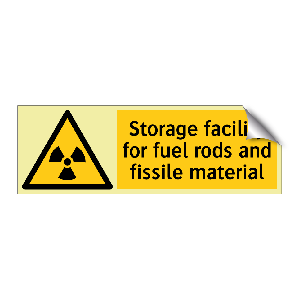 Storage facility for fuel rods and fissile material