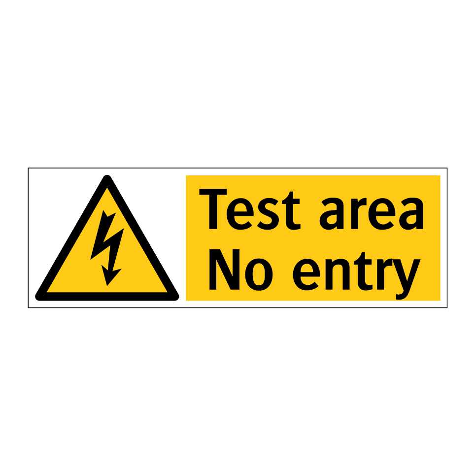 Test area No entry