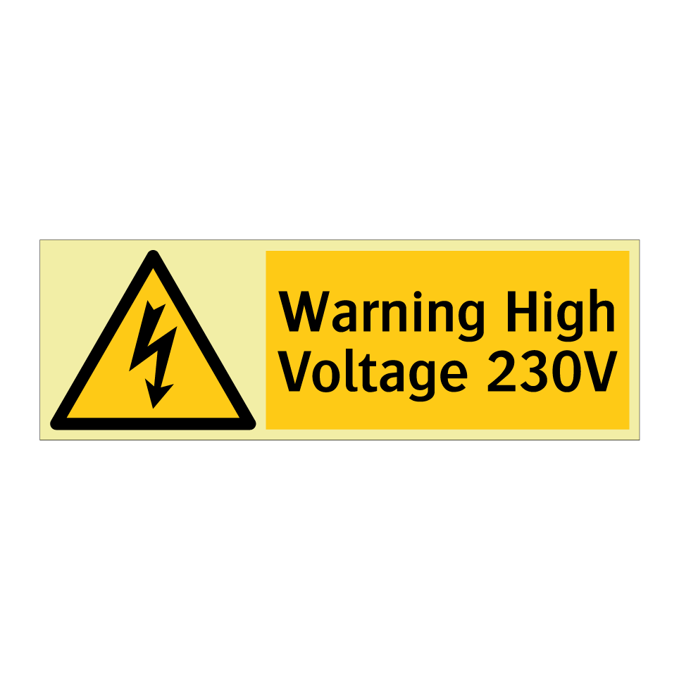 Warning High Voltage 230V
