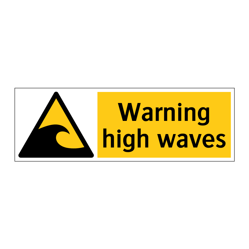 Warning high waves