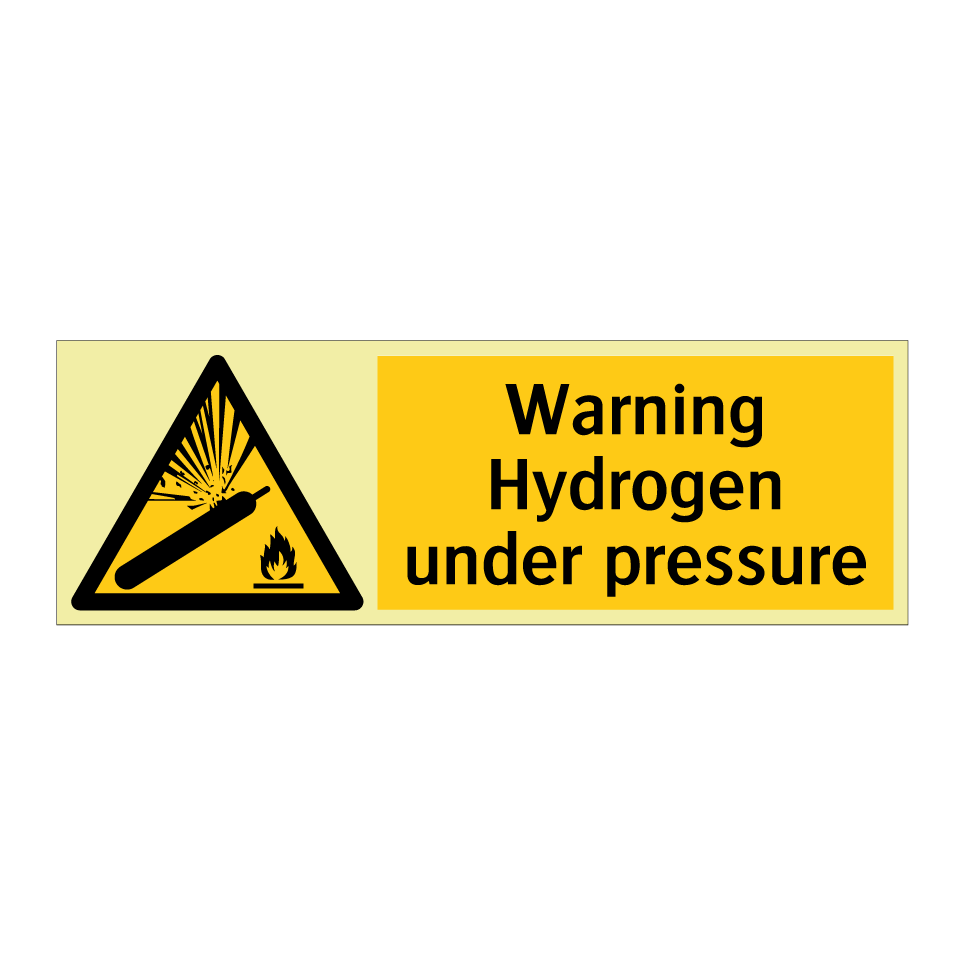 Warning Hydrogen under pressure