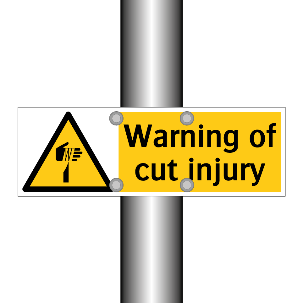 Warning of cut injury