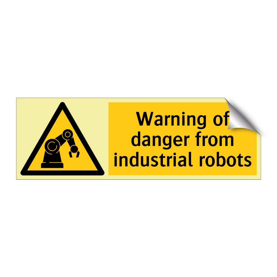 Warning of danger from industrial robots