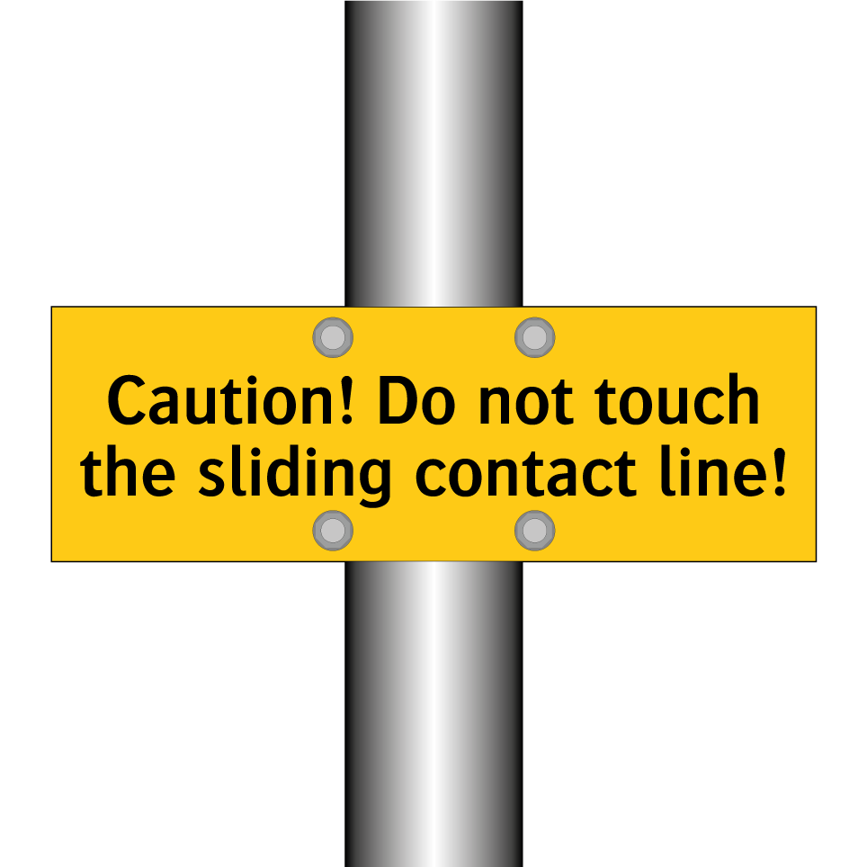 Caution! Do not touch the sliding contact line!