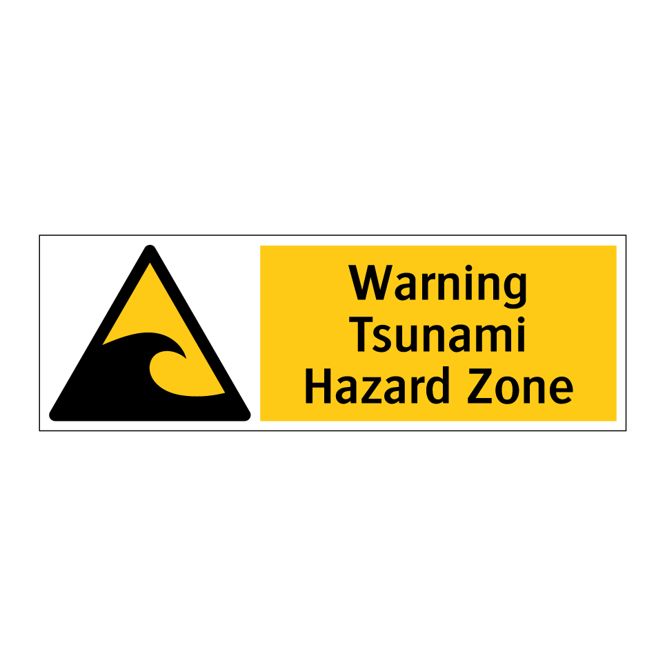 Warning Tsunami Hazard Zone