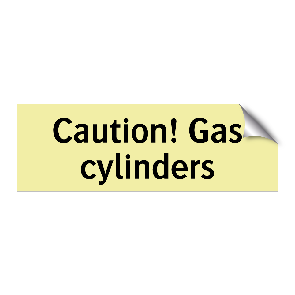 Caution! Gas cylinders
