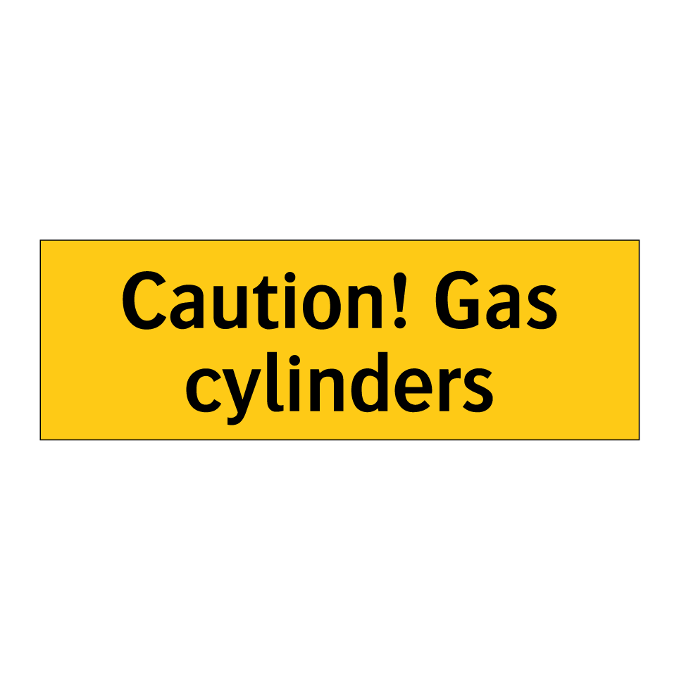 Caution! Gas cylinders