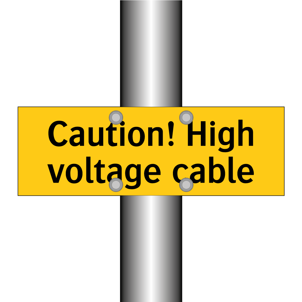 Caution! High voltage cable