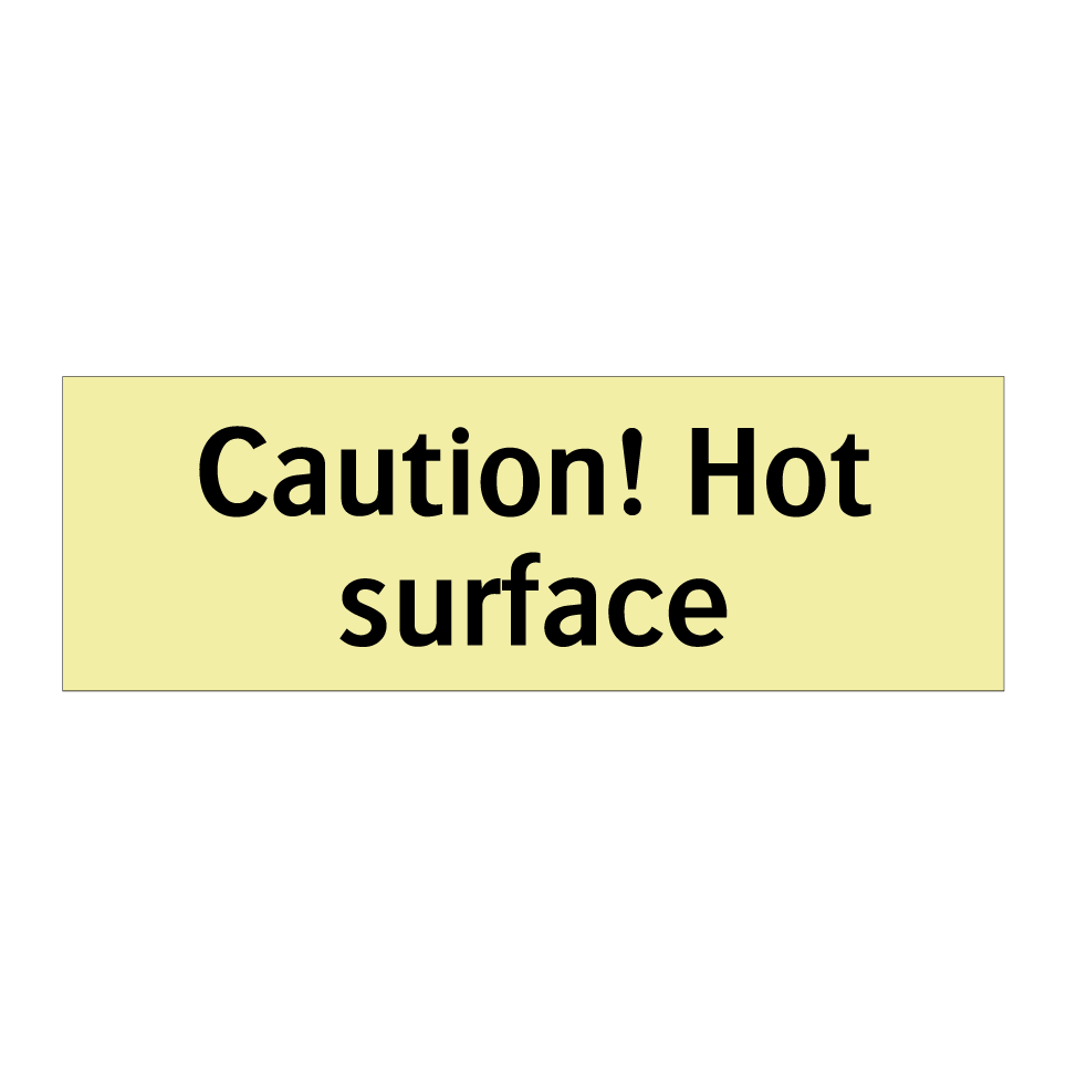 Caution! Hot surface