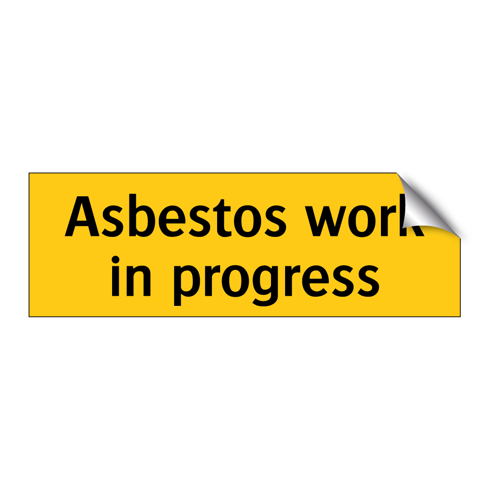 Asbestos work in progress