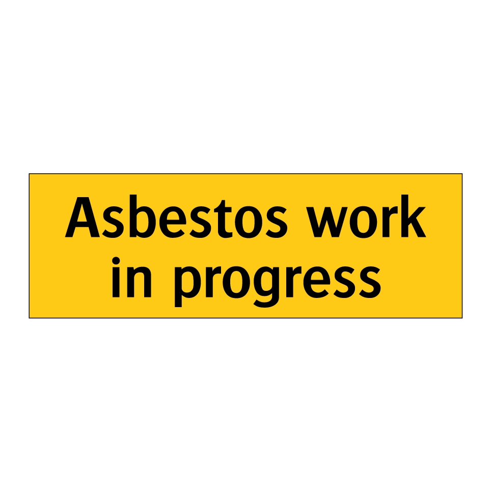 Asbestos work in progress