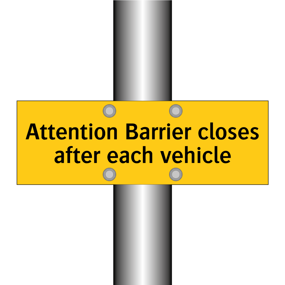 Attention Barrier closes after each vehicle