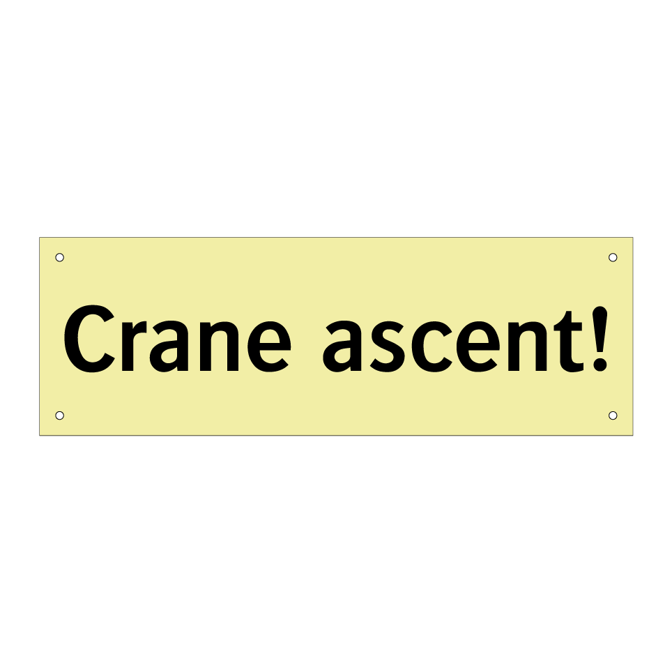 Crane ascent!