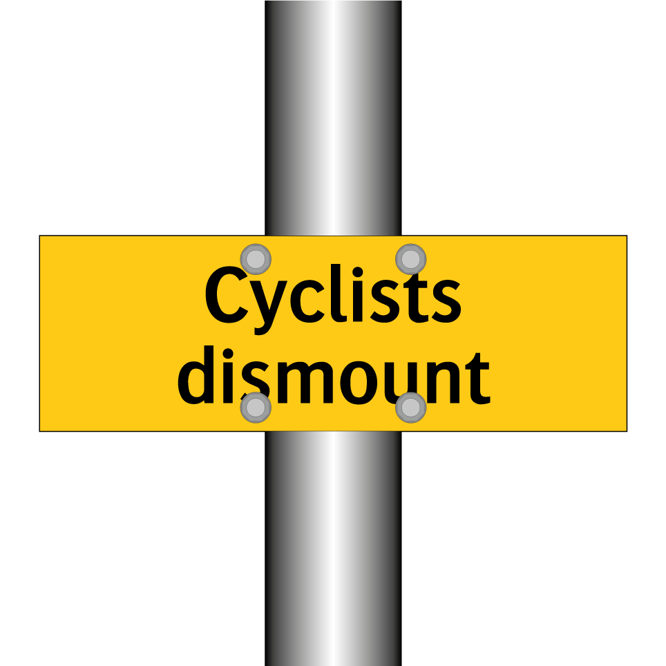 Cyclists dismount