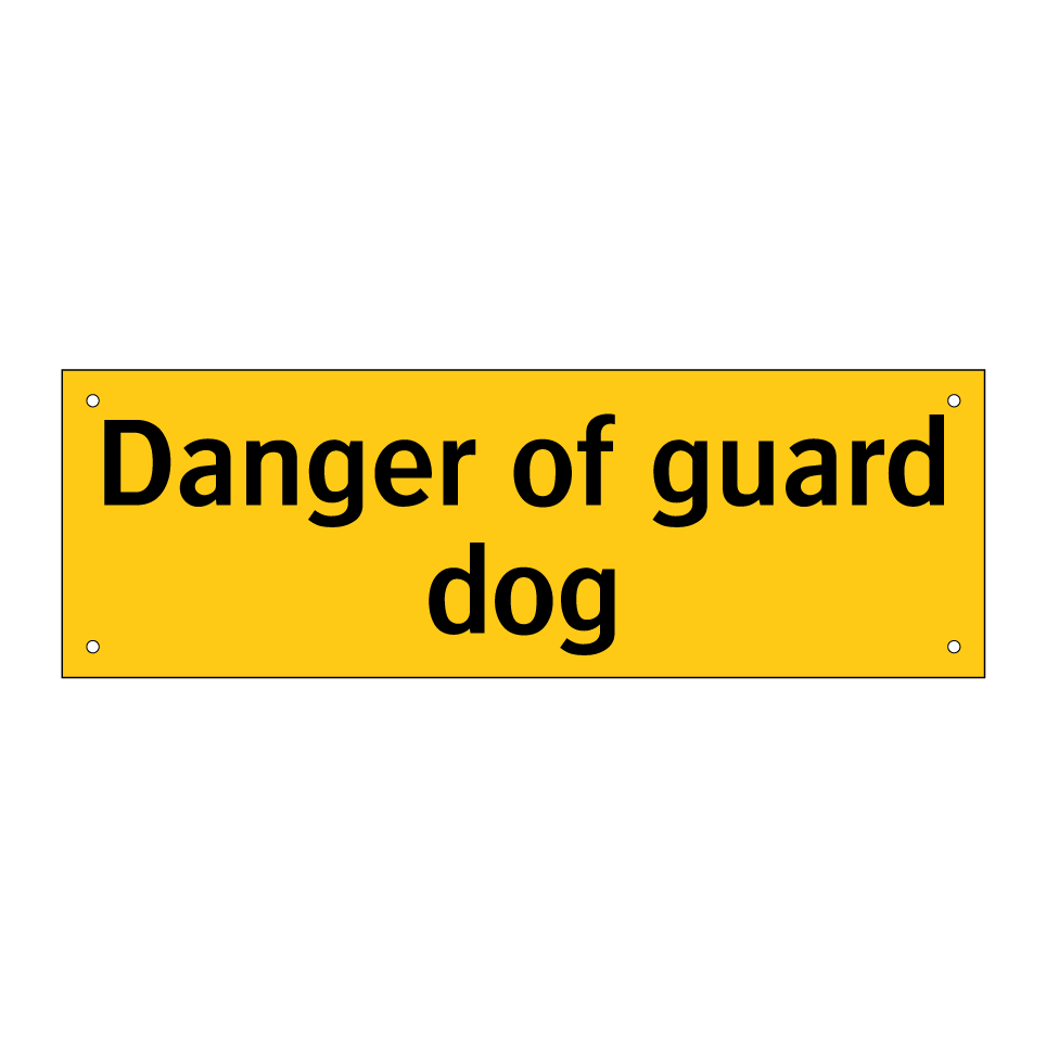 Danger of guard dog