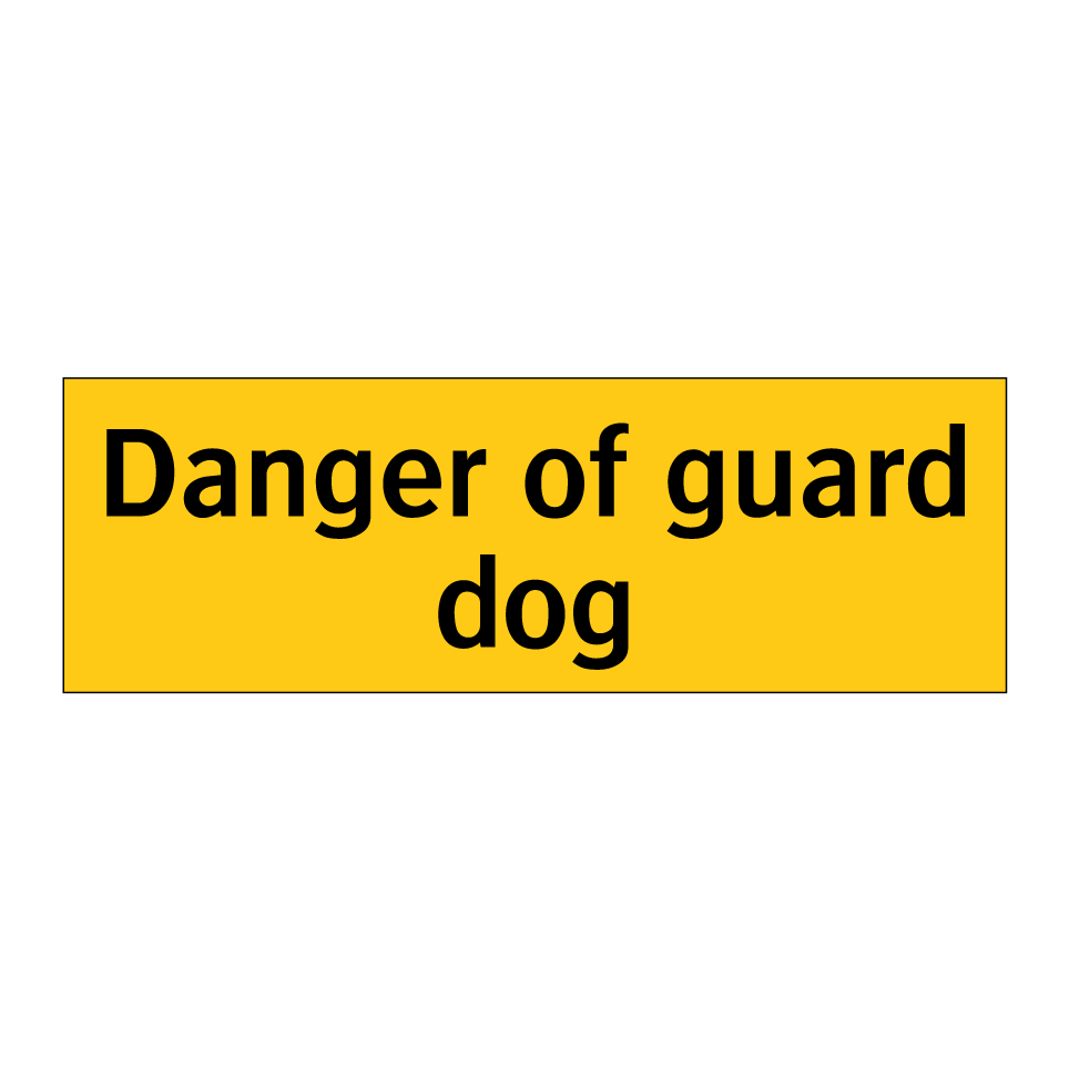 Danger of guard dog