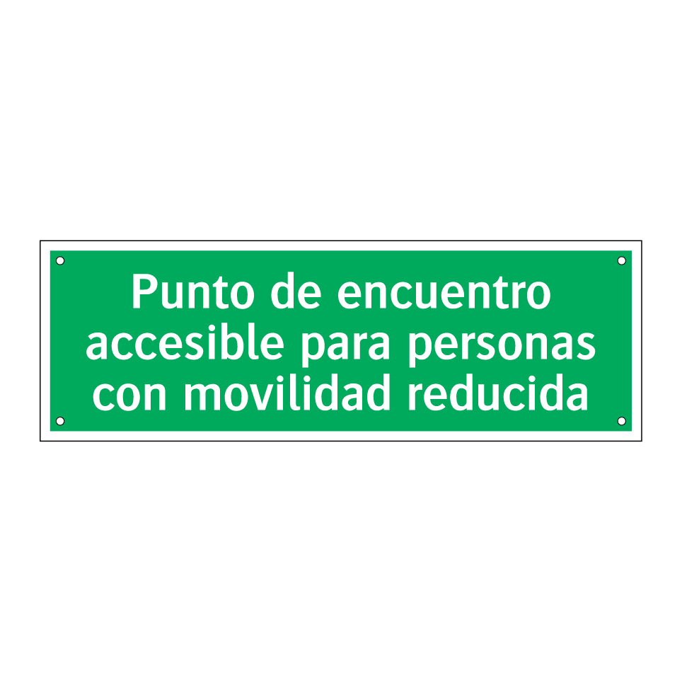 Punto de encuentro accesible para personas con movilidad reducida