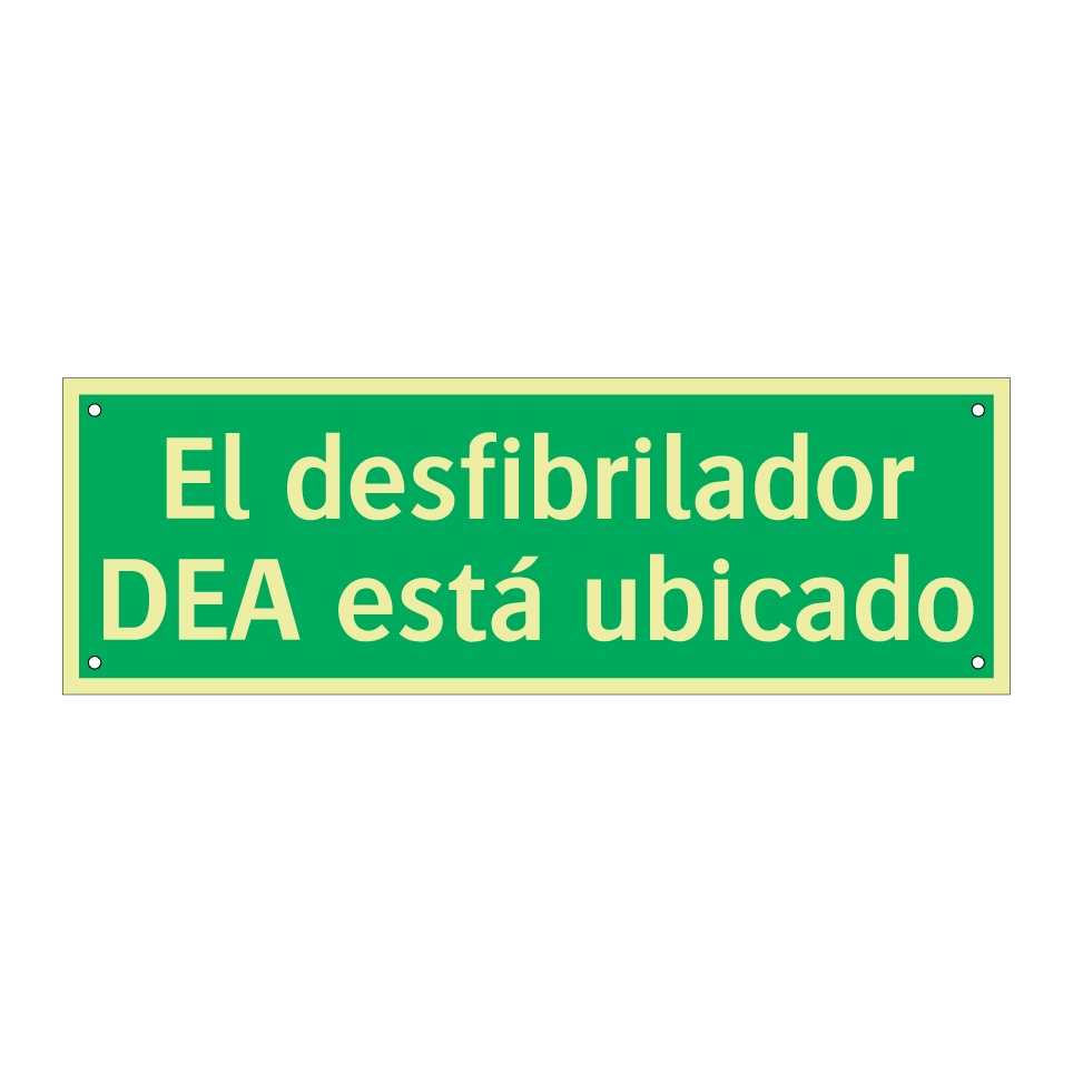 El desfibrilador DEA está ubicado