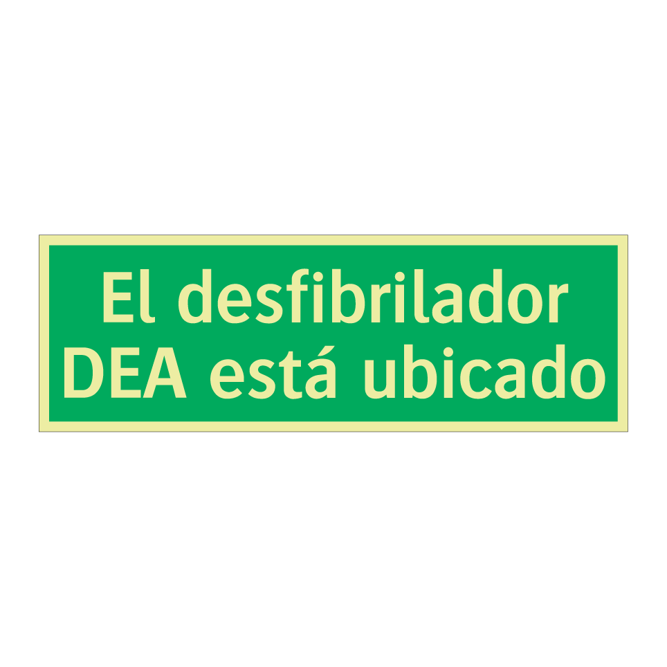 El desfibrilador DEA está ubicado