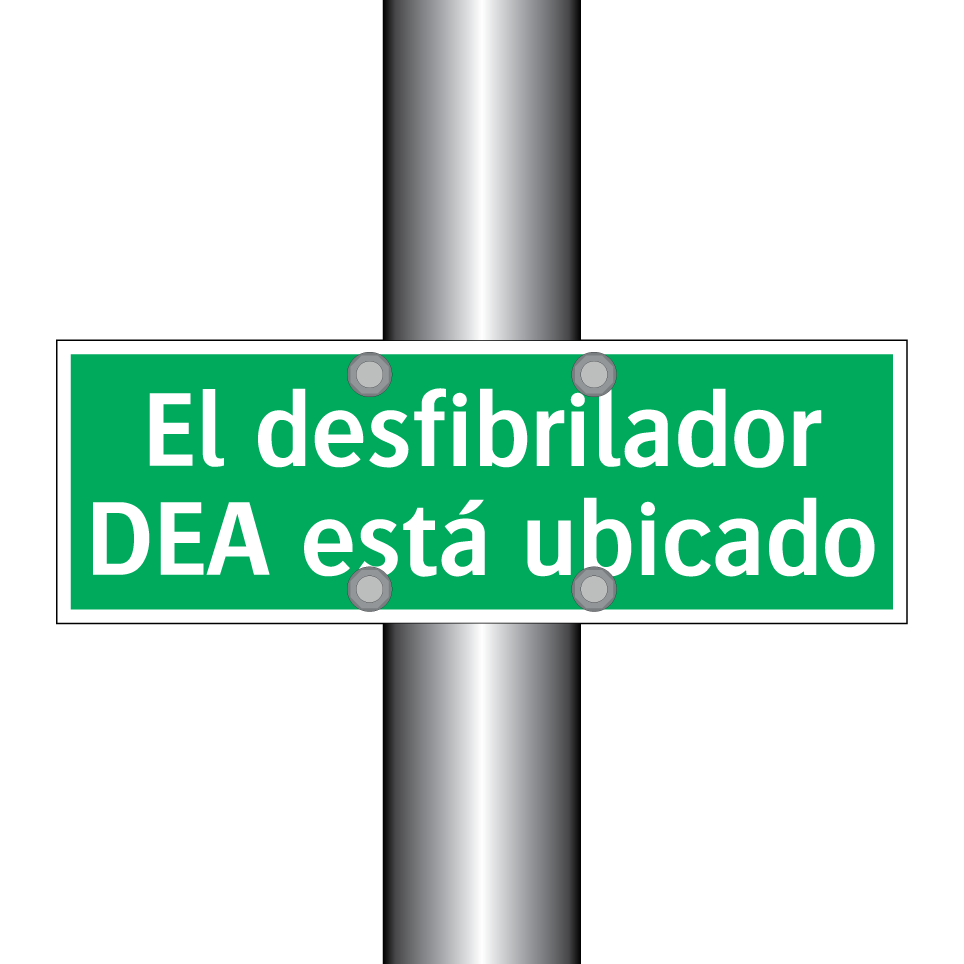 El desfibrilador DEA está ubicado