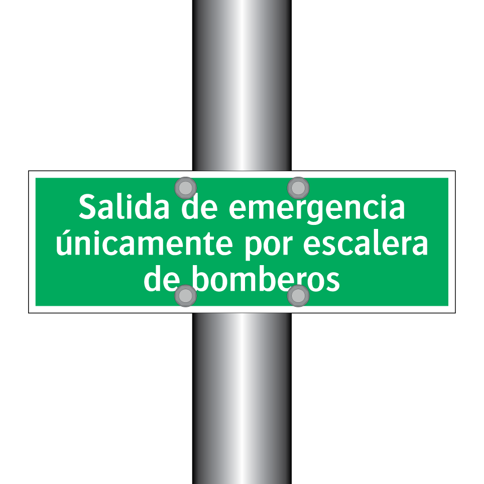 Salida de emergencia únicamente por escalera de bomberos