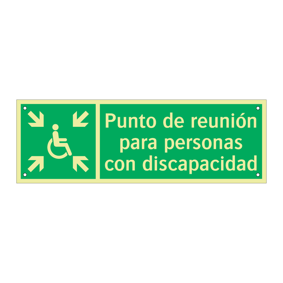 Punto de reunión para personas con discapacidad