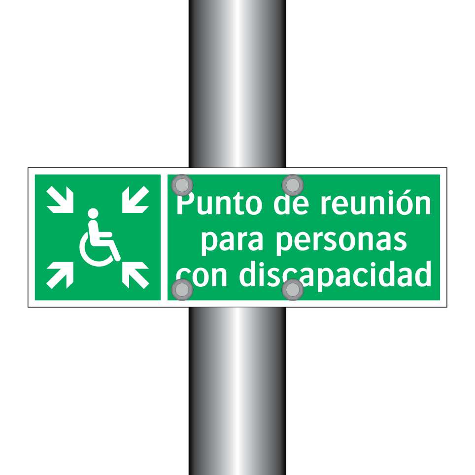 Punto de reunión para personas con discapacidad