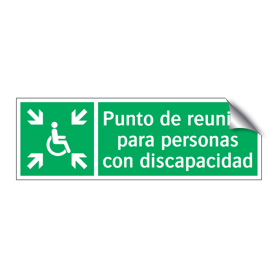 Punto de reunión para personas con discapacidad
