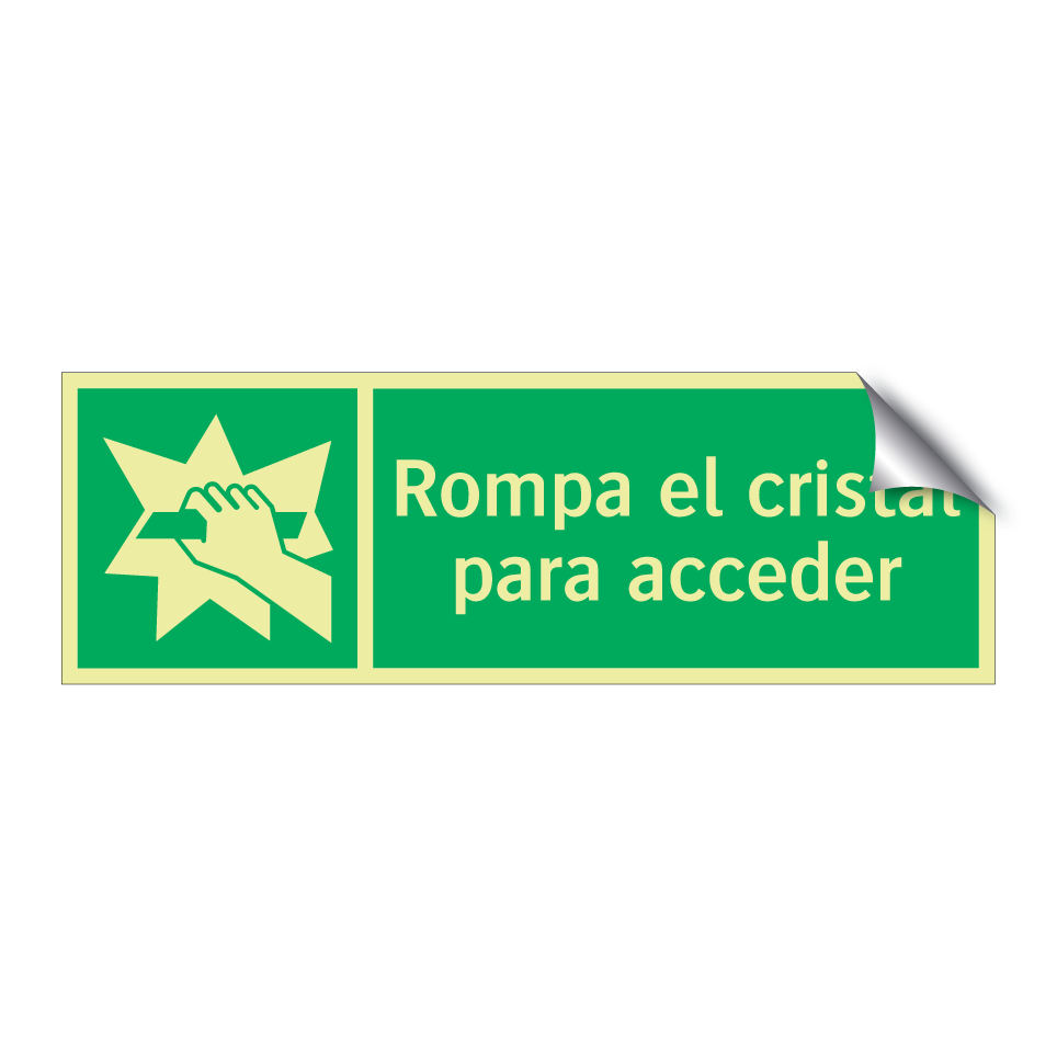 Rompa el cristal para acceder