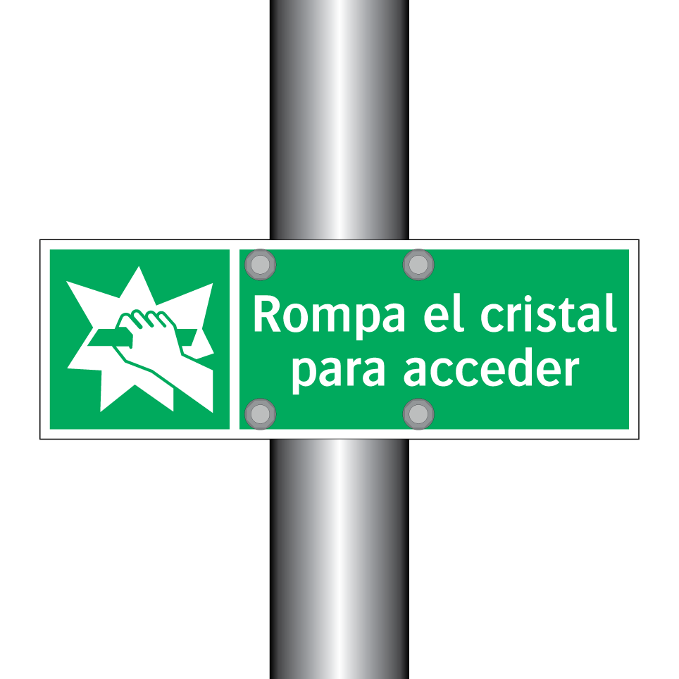 Rompa el cristal para acceder