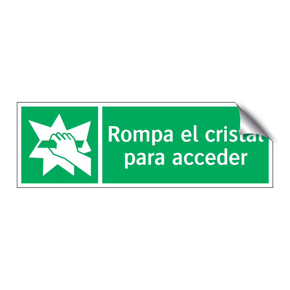 Rompa el cristal para acceder